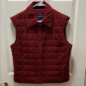 Faconnable Women's Quilted Burgundy Vest